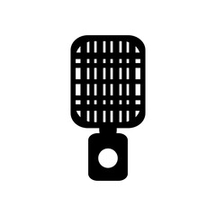 Microphone icon on white background. Vector illustration.