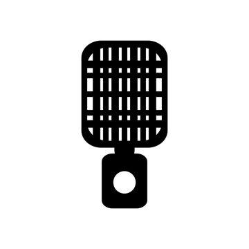 Microphone icon on white background. Vector illustration.