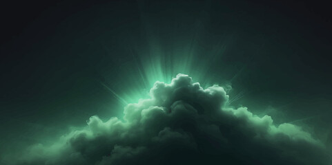 Mystic Dark Blue Light Burst Abstract Background with Cloudy Texture.