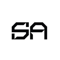 SA monogram logo design letter text name symbol monochrome logotype alphabet character simple logo