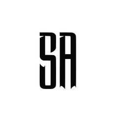 SA monogram logo design letter text name symbol monochrome logotype alphabet character simple logo