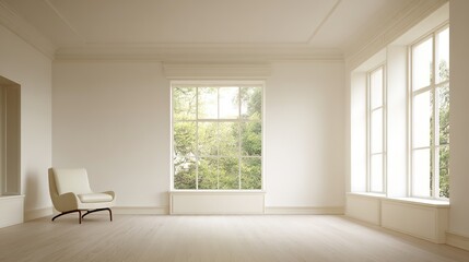 Minimalist living space with clean-lined furniture and neutral tones, embodying modern simplicity and calm elegance.
