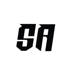 SA monogram logo design letter text name symbol monochrome logotype alphabet character simple logo