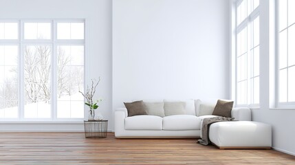 Minimalist living space with clean-lined furniture and neutral tones, embodying modern simplicity and calm elegance.
