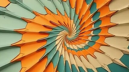 1970s inspired psychedelic video background with looping vector graphics and soft colors

