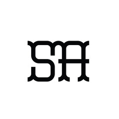 SA monogram logo design letter text name symbol monochrome logotype alphabet character simple logo