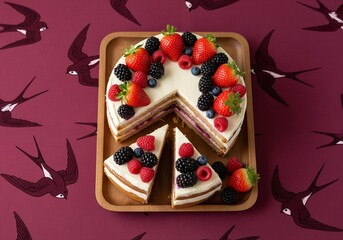 torta di more e lamponi