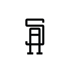 SA monogram logo design letter text name symbol monochrome logotype alphabet character simple logo