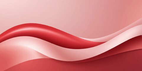Abstract Red Wave Background Design – Smooth Fluid Gradient Vector Art.