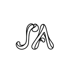 SA monogram logo design letter text name symbol monochrome logotype alphabet character simple logo