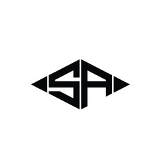 SA monogram logo design letter text name symbol monochrome logotype alphabet character simple logo