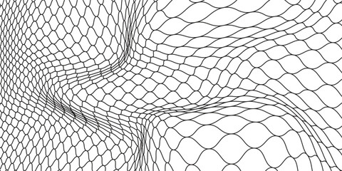 Curved net pattern. Seamless design for sportswear or equipment like soccer goals, volleyball nets, basketball hoops, hockey nets, and athletic gear. eps 10