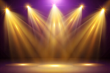 Dark Gradient Backdrop with Colorful Torch Light & Smoky Atmosphere