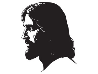  JESUS HEAD PROFILE SILHOUETTE