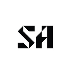 Fototapeta premium SA monogram logo design letter text name symbol monochrome logotype alphabet character simple logo