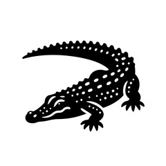 Naklejka premium Alligator Silhouette