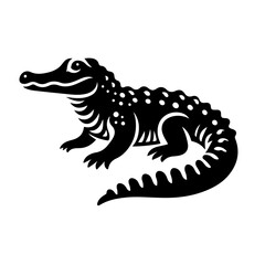Naklejka premium Alligator Silhouette