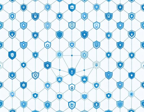 Abstract Blue Shield Network Pattern
