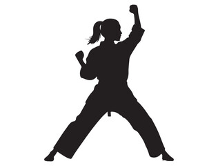 KARATE GIRL SILHOUETTE