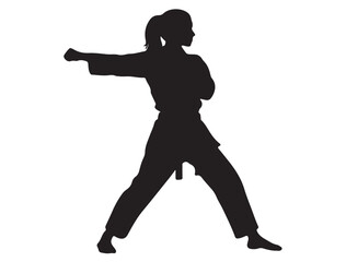 KARATE GIRL SILHOUETTE