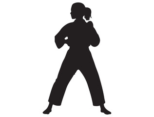 KARATE GIRL SILHOUETTE