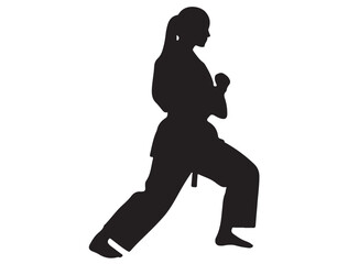 KARATE GIRL SILHOUETTE
