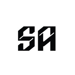 SA monogram logo design letter text name symbol monochrome logotype alphabet character simple logo