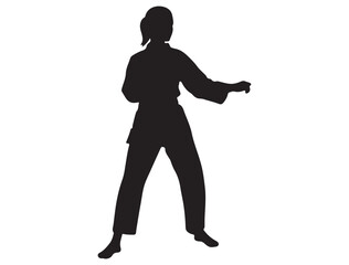 KARATE GIRL SILHOUETTE