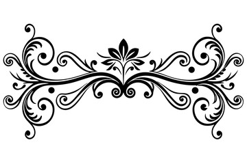 Fototapeta premium Victorian Inspired Swirl Divider with Graceful Lines