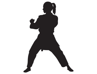 KARATE GIRL SILHOUETTE