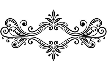 Classic Divider with Hand Drawn Ornamental Accents