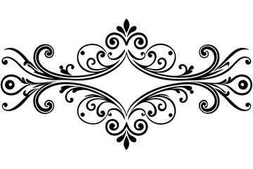 Fototapeta premium Ornamental Swirl Divider for Vintage Graphic Elements
