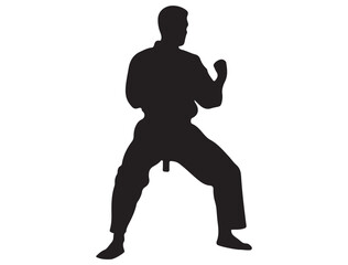 KARATE MAN SILHOUETTE