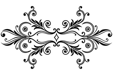 Romantic Decorative Divider with Vintage Scroll Design