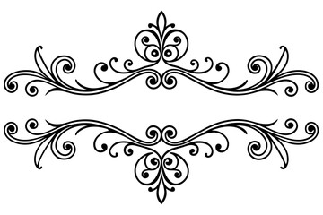 Flourished Divider Line with Ornamental Swirl Appeal
