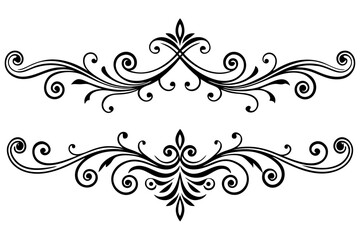 Elegant Curves Divider in Heritage Design Aesthetic