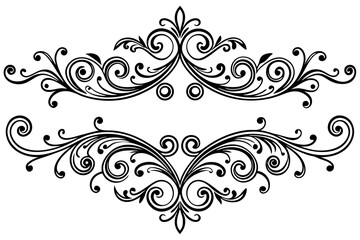 Sophisticated Divider with Classic Scroll Artwork