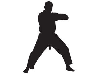 KARATE MAN SILHOUETTE