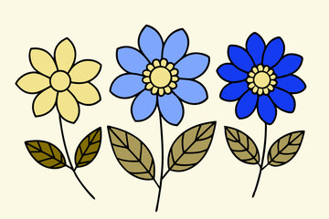 vector illustration of flowers