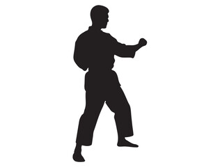 KARATE MAN SILHOUETTE