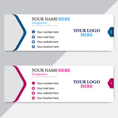 modern email signature design template.