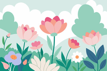 spring flowers background