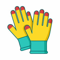 Obraz premium Simple Gloves Vector