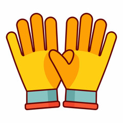 Obraz premium Simple Gloves Vector