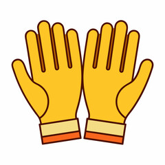Simple Gloves Vector