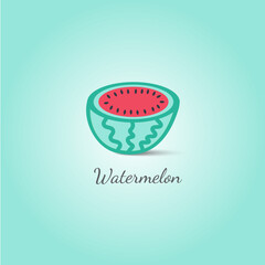 Watermelon icon vector
