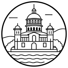 Bayonne line art vector