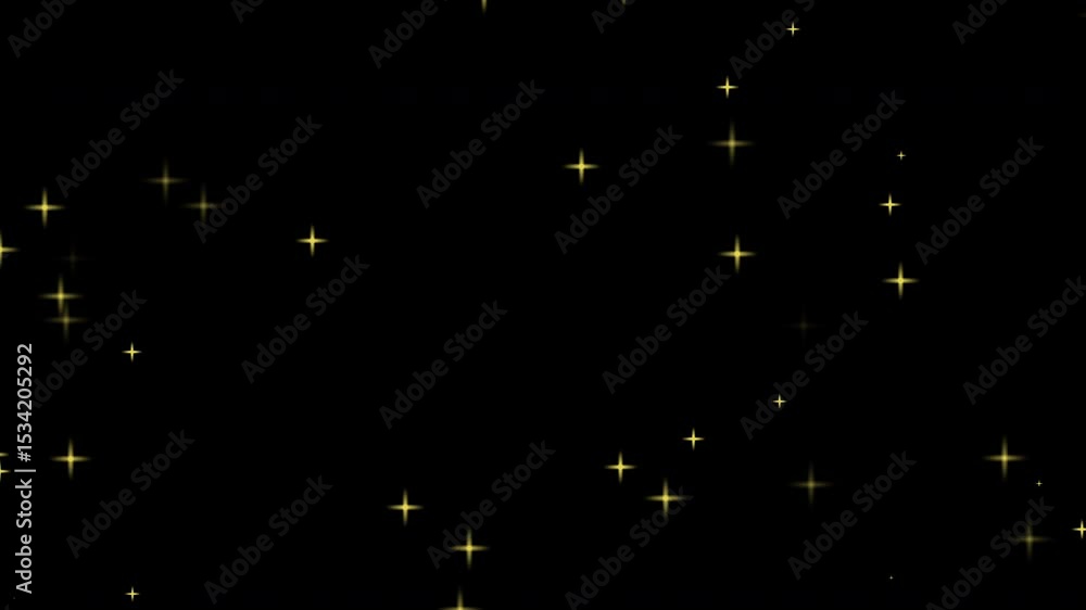 Canvas Prints magical twinkling stars on black background. shiny glitter sparkle loop. 4k animation
