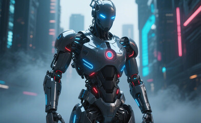 futuristic robot cyborg