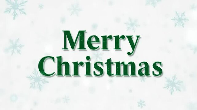 Festive greeting card design featuring the phrase 'Merry Christmas' with a snowy background - Powered by Adobe